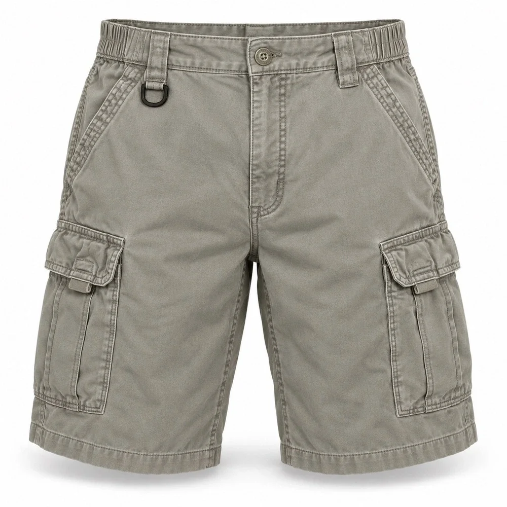 Columbia Mens Cargo Shorts Gray Size 34 Hiking Outdoor Utility Canvas 9 Inseam
